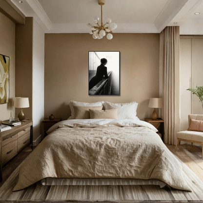 Framed editorial fine art print by LunarHeartCo featuring abstract, textured artwork in a sleek black frame.