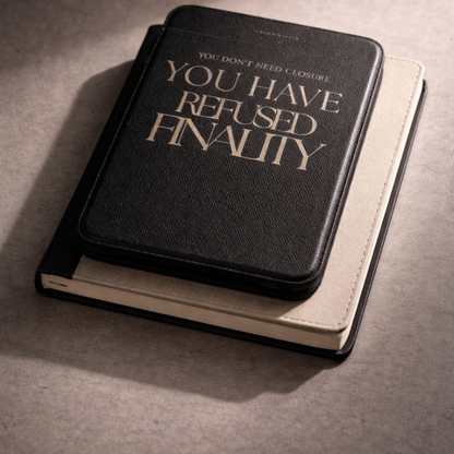 LunarHeartCo Finality I Refused Kindle case featuring bold graphic design from the Behaviour Series, protective phone case.