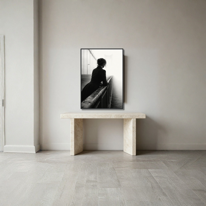 Framed LunarHeartCo editorial fine art print suspension artwork with abstract design in a sleek frame.