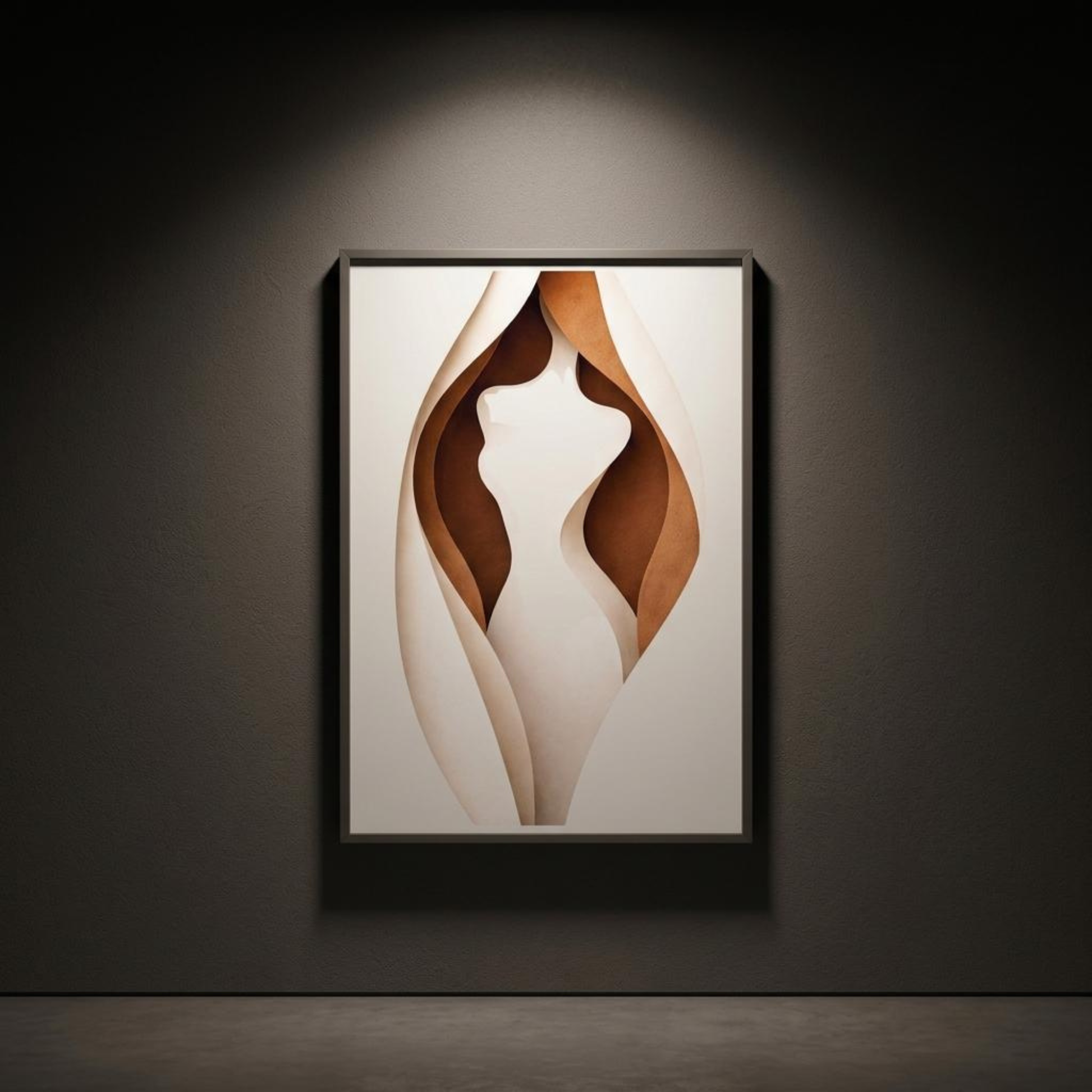 LunarHeartCo Body Cut I study print wall art featuring abstract geometric shapes and muted tones, suitable for modern home decor.