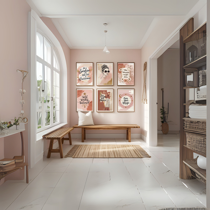 Boho Feminist Quote Wall Art Set (5 Prints) | Empowering Affirmation Décor | Motivational Digital Download ✨💖 - LunarHeartCo