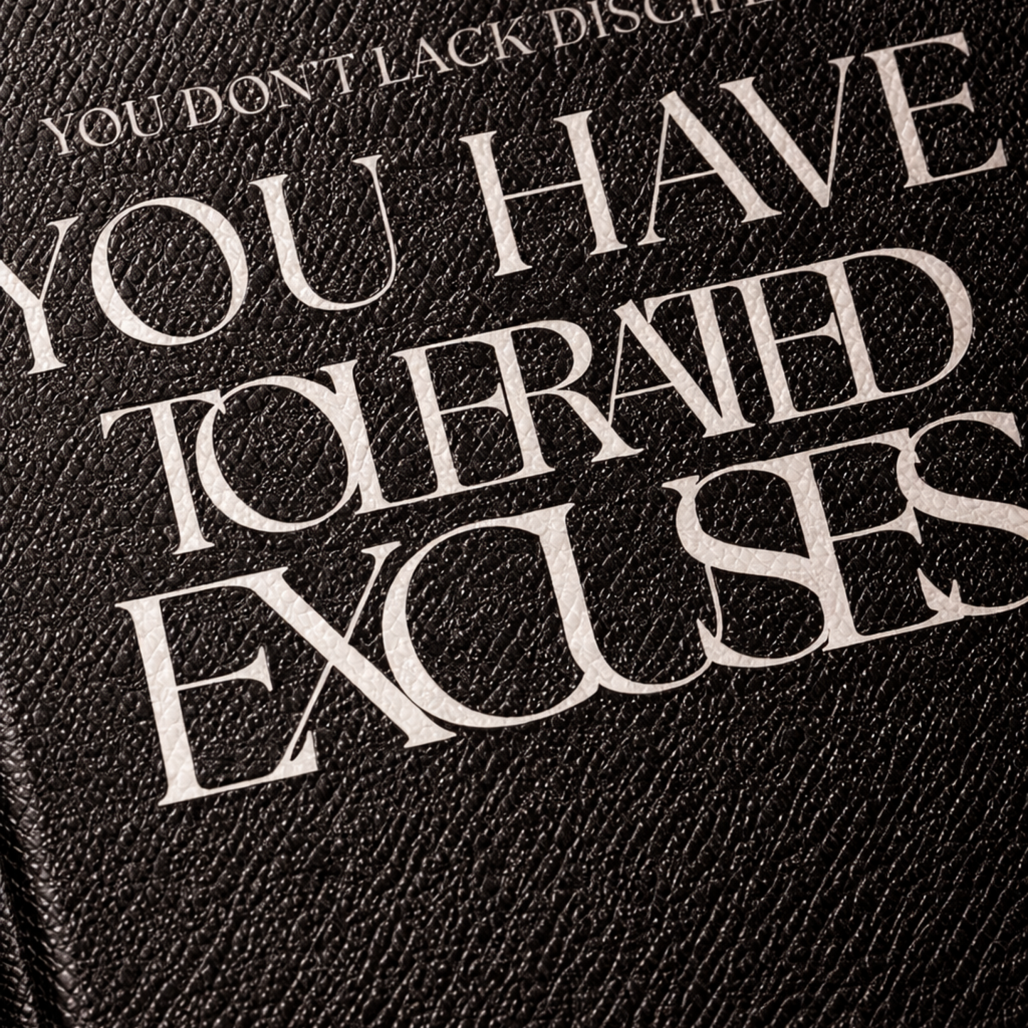 LunarHeartCo Discipline I Kindle case featuring a Tolerate Excuses design, durable phone cover with behavior-themed artwork.