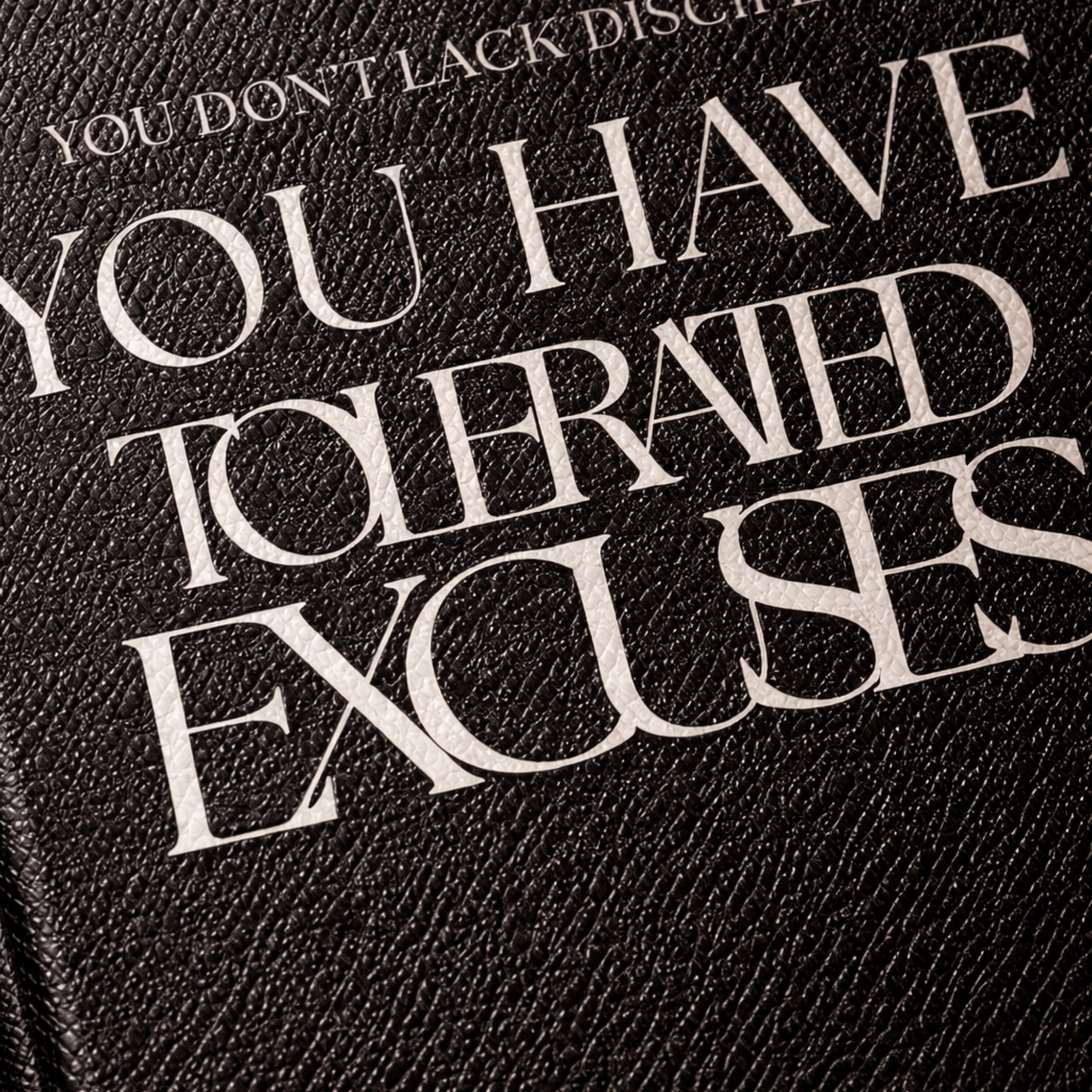 LunarHeartCo Discipline I Kindle case featuring a Tolerate Excuses design, durable phone cover with behavior-themed artwork.