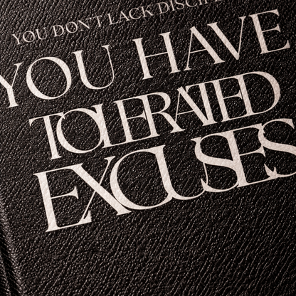 LunarHeartCo Discipline I Kindle case featuring a Tolerate Excuses design, durable phone cover with behavior-themed artwork.