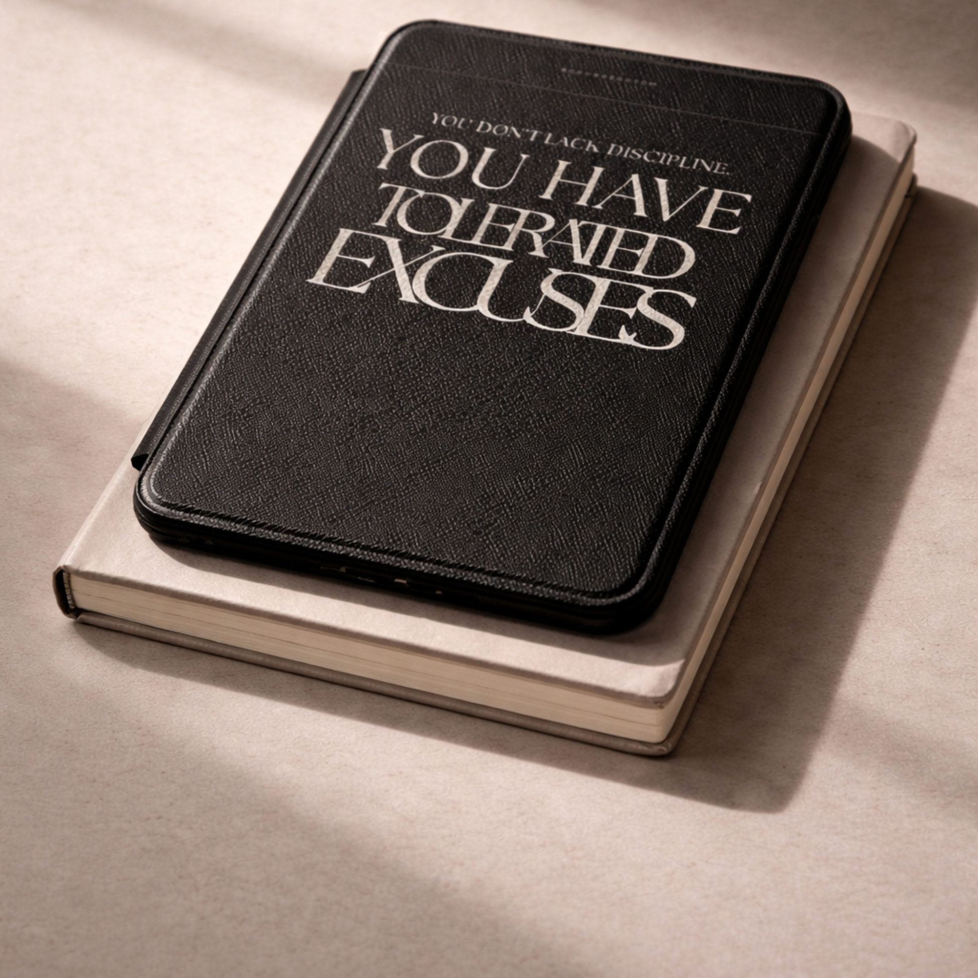 LunarHeartCo Discipline I Kindle case featuring a bold design from the Tolerate Excuses Behaviour Series for phone protection.