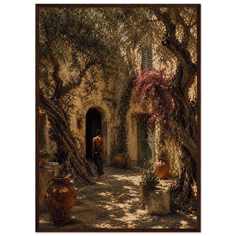 Dark wood frame