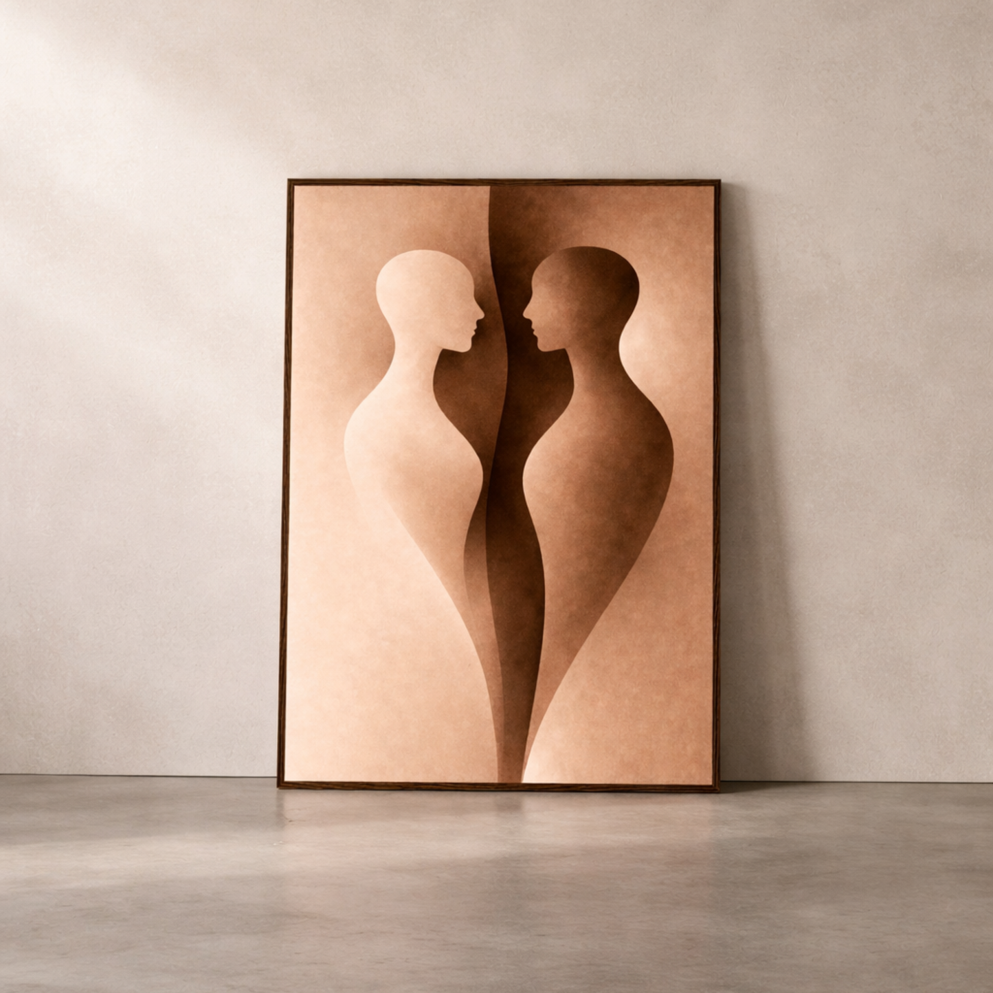 Framed art piece titled "Internal Form I — Proximity" by LunarHeartCo, featuring abstract geometric shapes in a sleek frame.