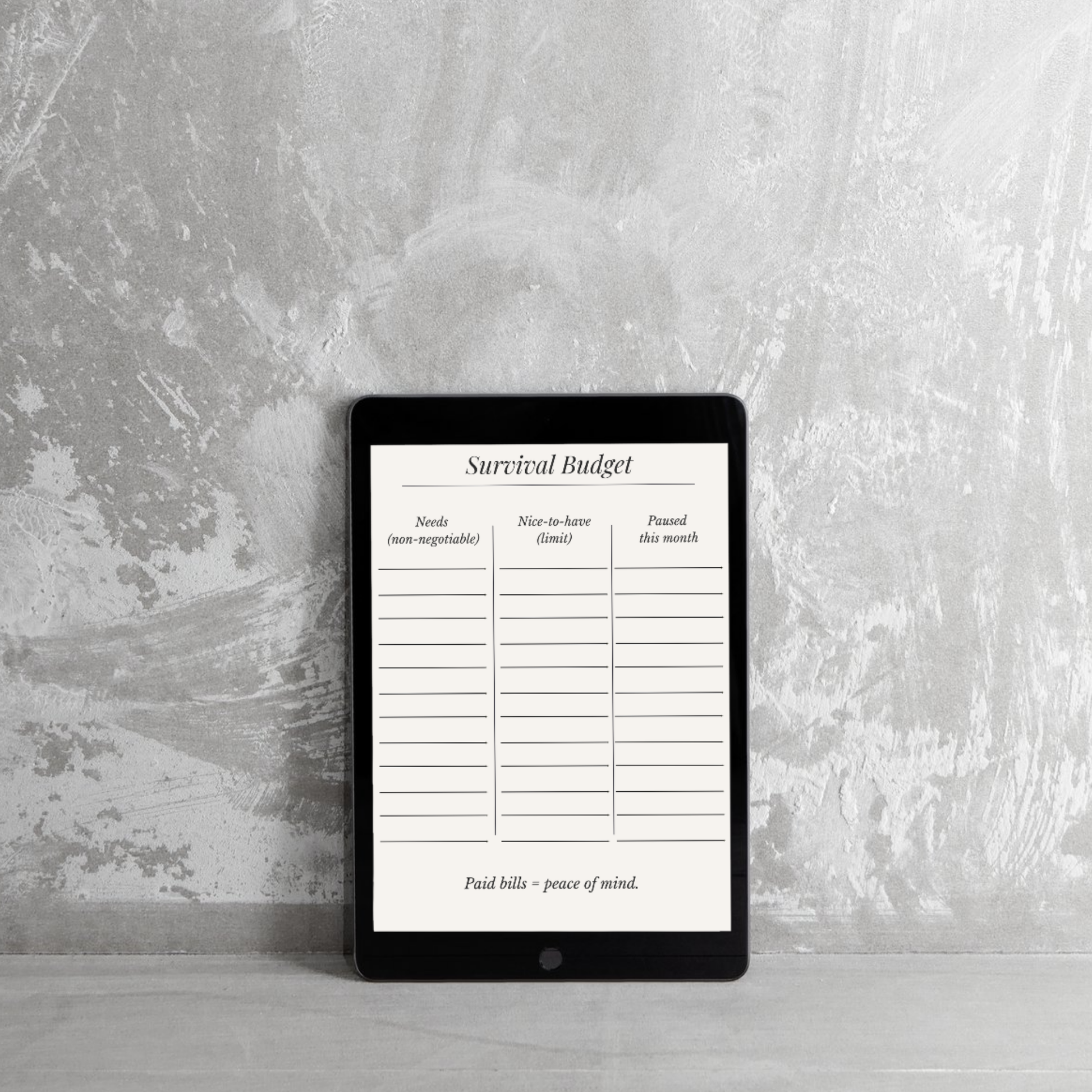 Calm Money Reset - Minimal Monthly Planner (Digital + Print) - LunarHeartCo
