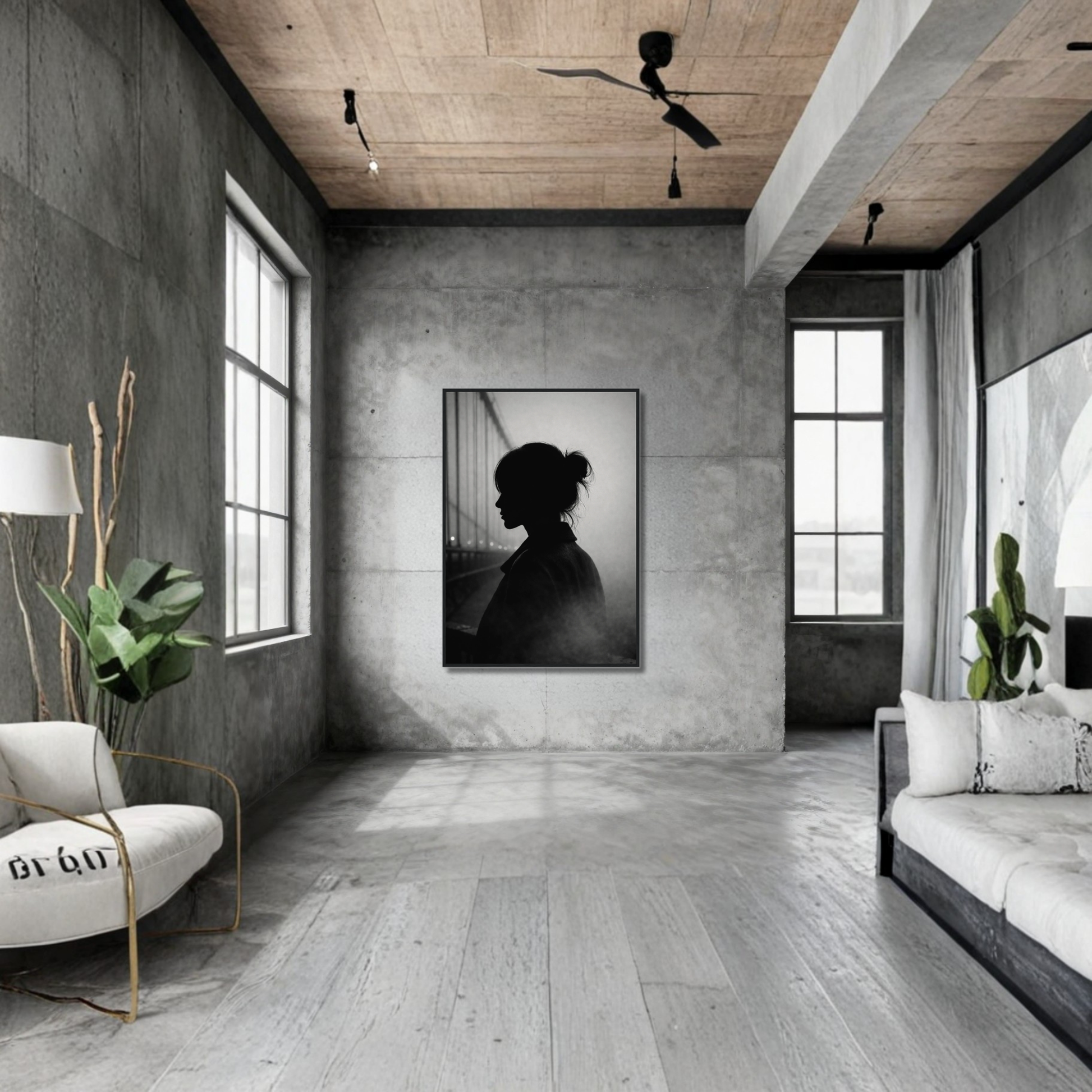 Framed LunarHeartCo Control editorial fine art print showcasing abstract design in a sleek black frame.