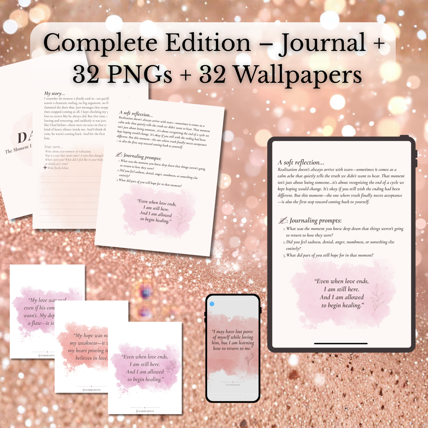 I Wasn’t His Forever — But I Will Be My Own ✨ 30 Days to Fall Back in Love With Myself After Heartbreak - LunarHeartCo