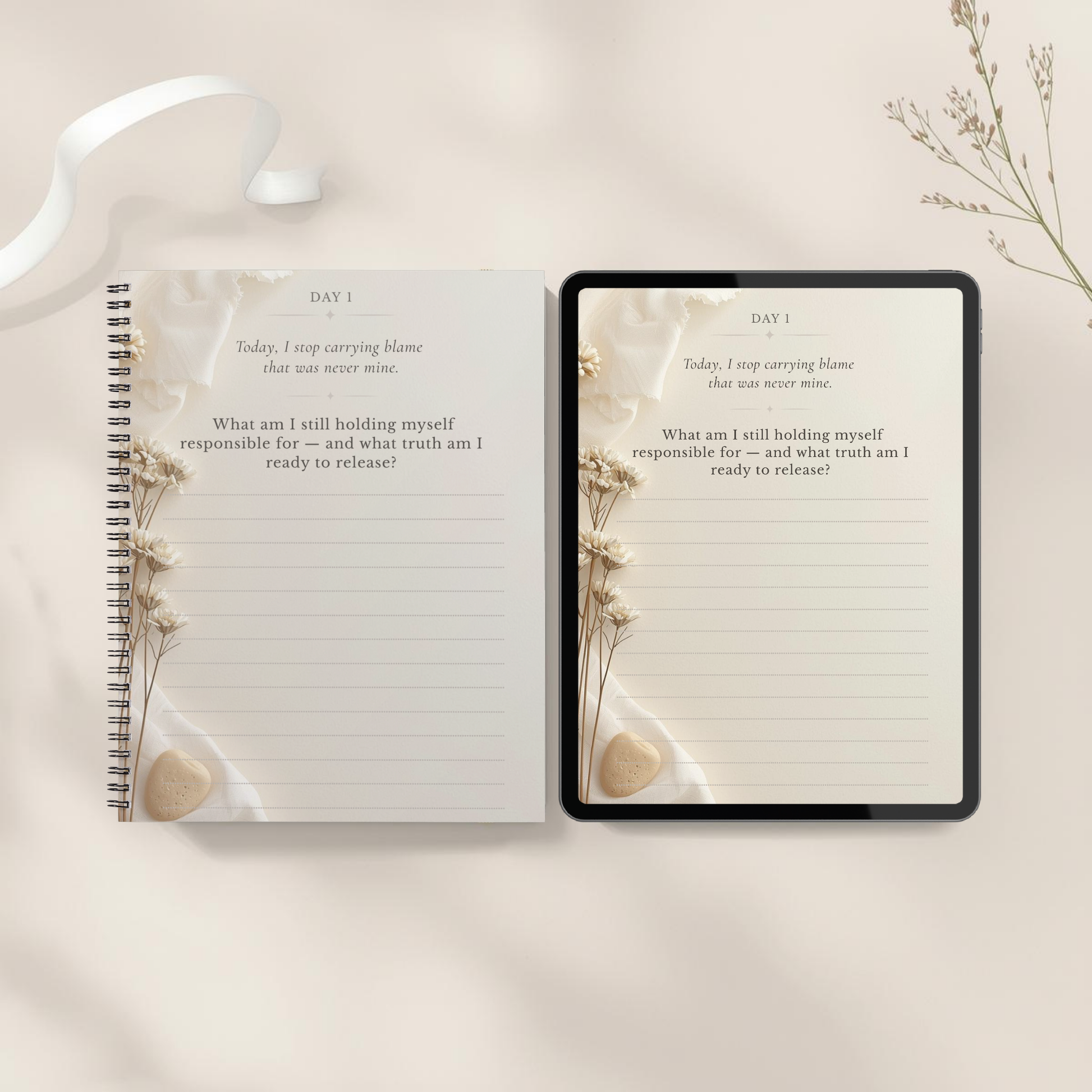 I Choose Myself — A 30-Day Breakup & Self-Worth Reset Journal  (Digital Download + Coil-Bound Print Edition) - LunarHeartCo