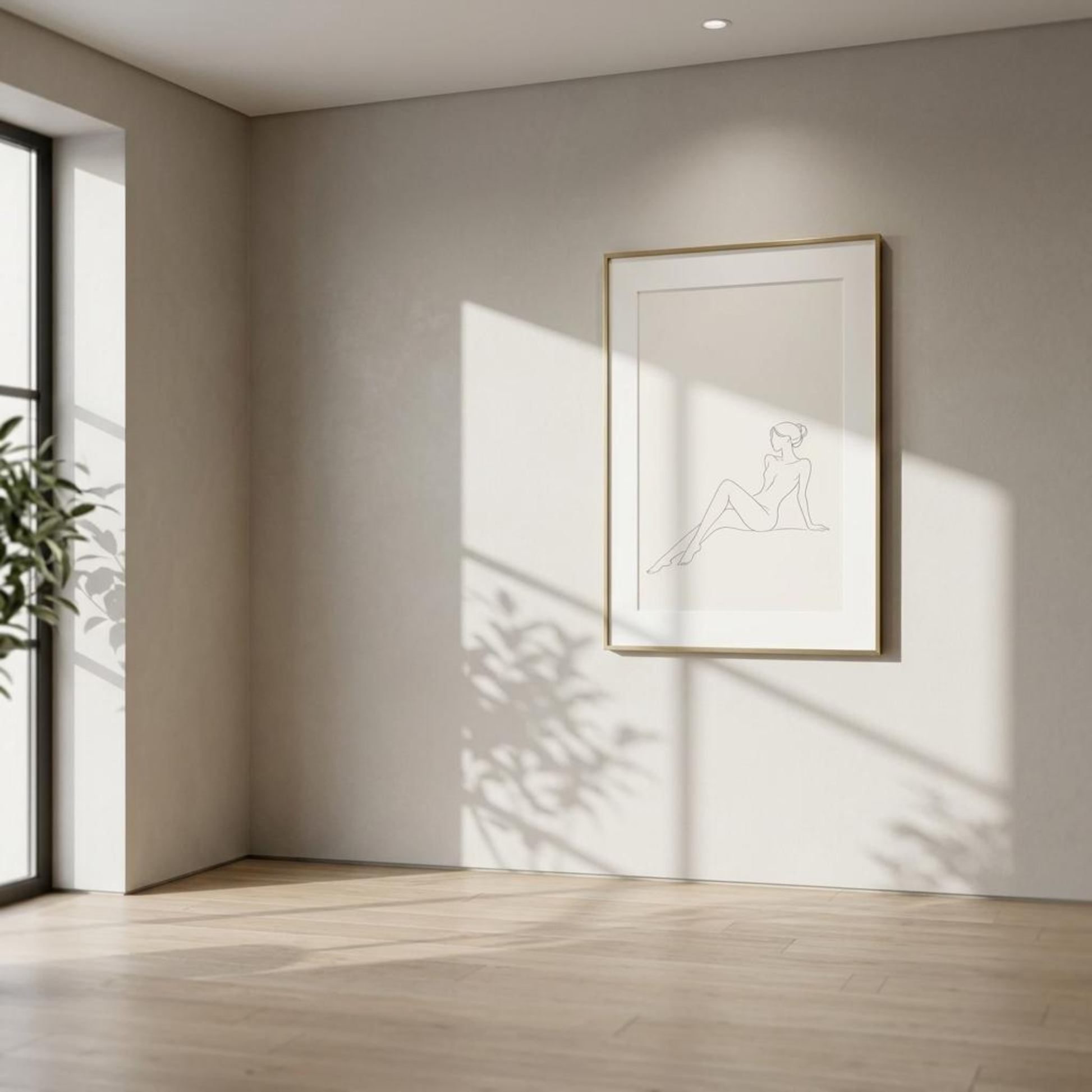LunarHeartCo LINE STUDY I study print wall art featuring minimalist line drawings on white background for modern decor.