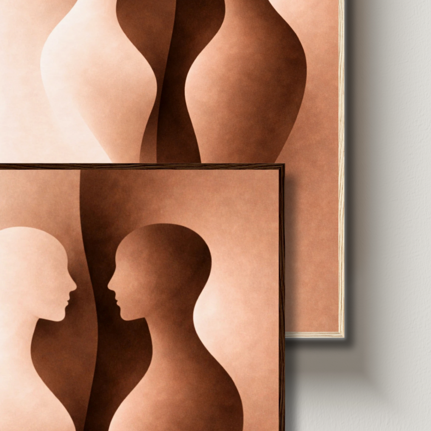 Framed art piece titled "Internal Form I — Proximity" by LunarHeartCo featuring abstract geometric shapes in a modern design.