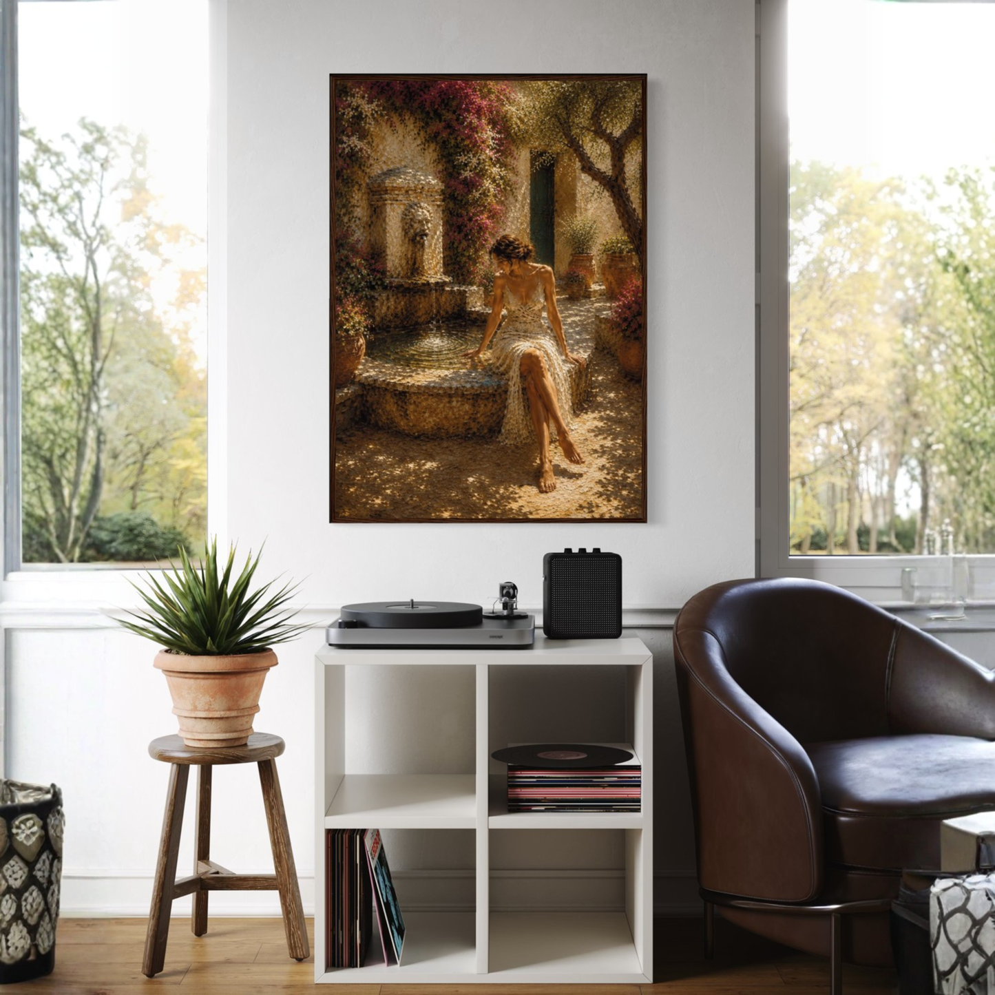 MEDITERRANEAN STUDIES — The Fountain, Framed Art Print