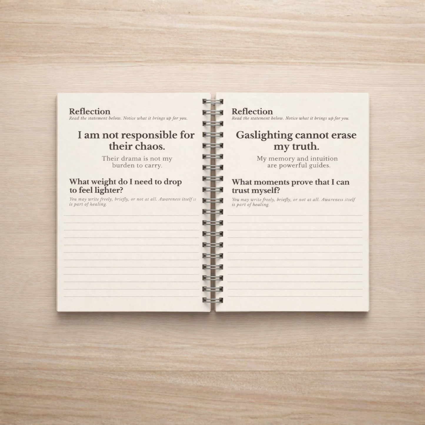 Survive a Narcissist — A Guided Recovery Workbook for Self-Trust, Boundaries & Emotional Freedom - LunarHeartCo