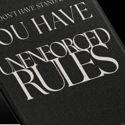 LunarHeartCo Kindle Edition phone case featuring the Rule I unreadable reading object design on a protective phone cover.
