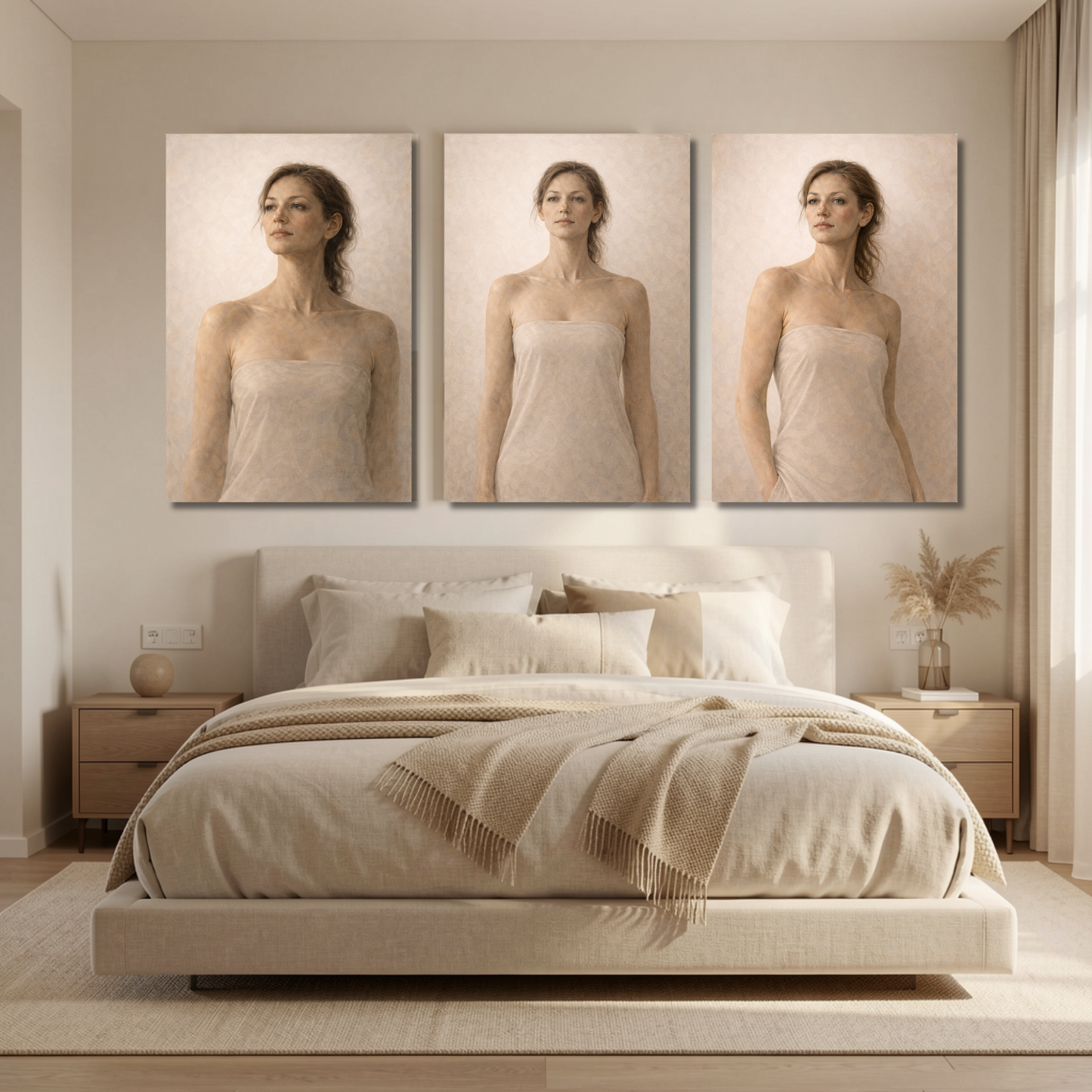 ASCENT — Complete 3-Piece Contemporary Figurative Canvas Series - LunarHeartCo