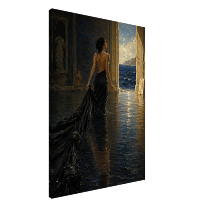 Angled view of The Passage gallery-wrapped canvas showing the 4 cm deep profile.