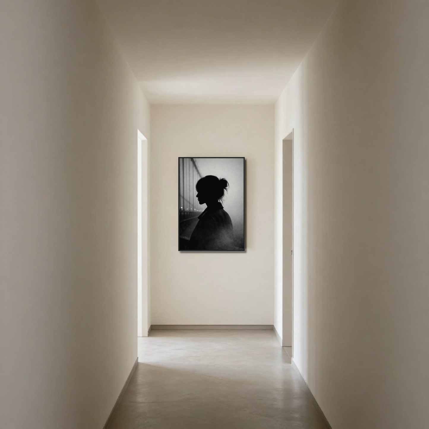 Framed lunar-themed editorial fine art print titled "Control" by LunarHeartCo displayed with a sleek black frame.
