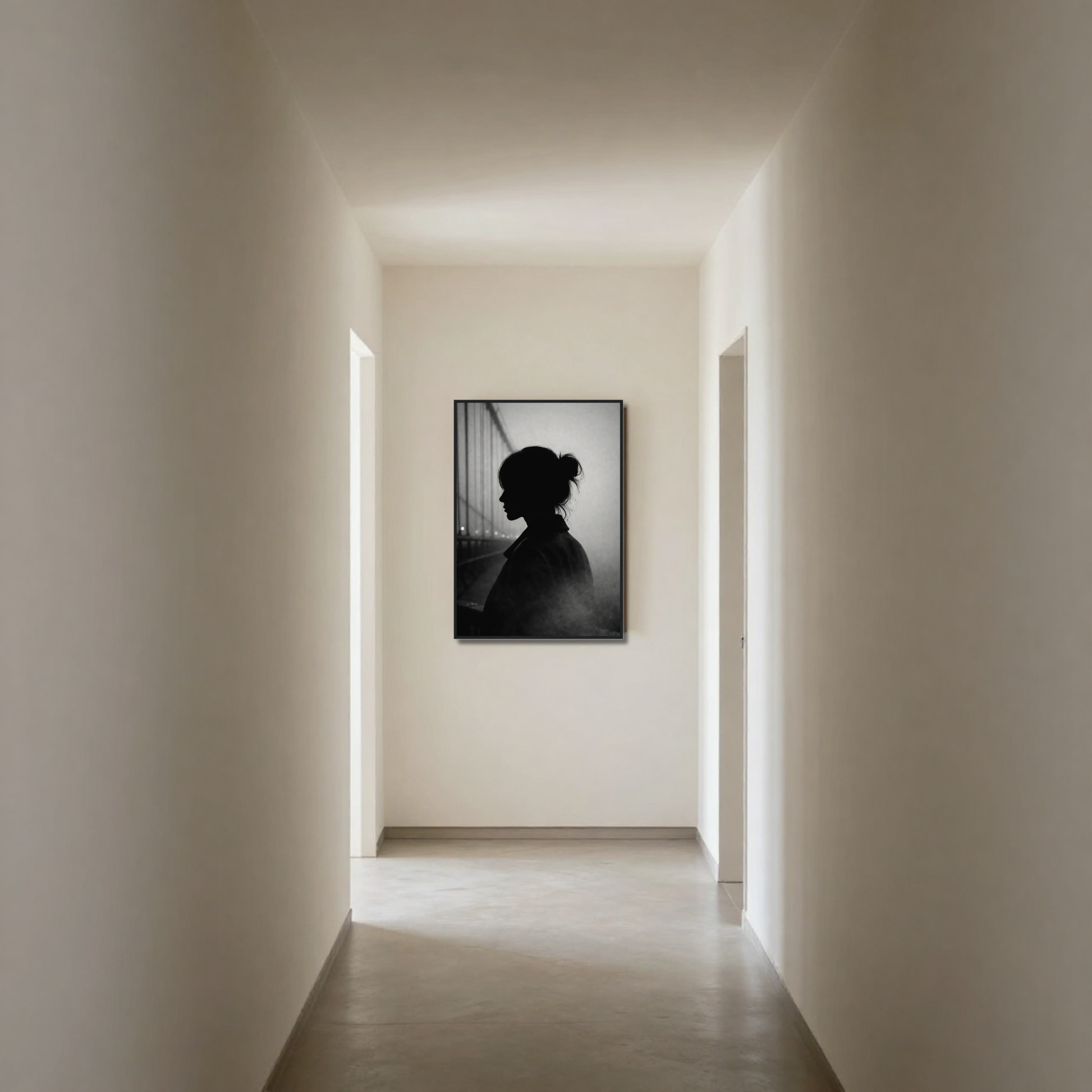 Framed lunar-themed editorial fine art print titled "Control" by LunarHeartCo displayed with a sleek black frame.