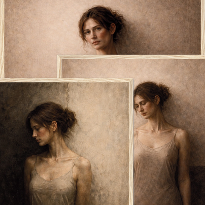 Museum-quality framed art prints from the WITHIN 3-piece series by LunarHeartCo, showcasing elegant designs.