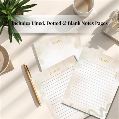 Daily Calm Journal — 30-Day Guided Workbook (Digital Download + Wire-O Print Edition) - LunarHeartCo