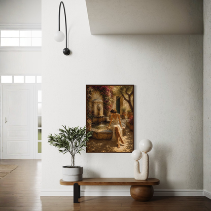MEDITERRANEAN STUDIES — The Fountain, Framed Art Print