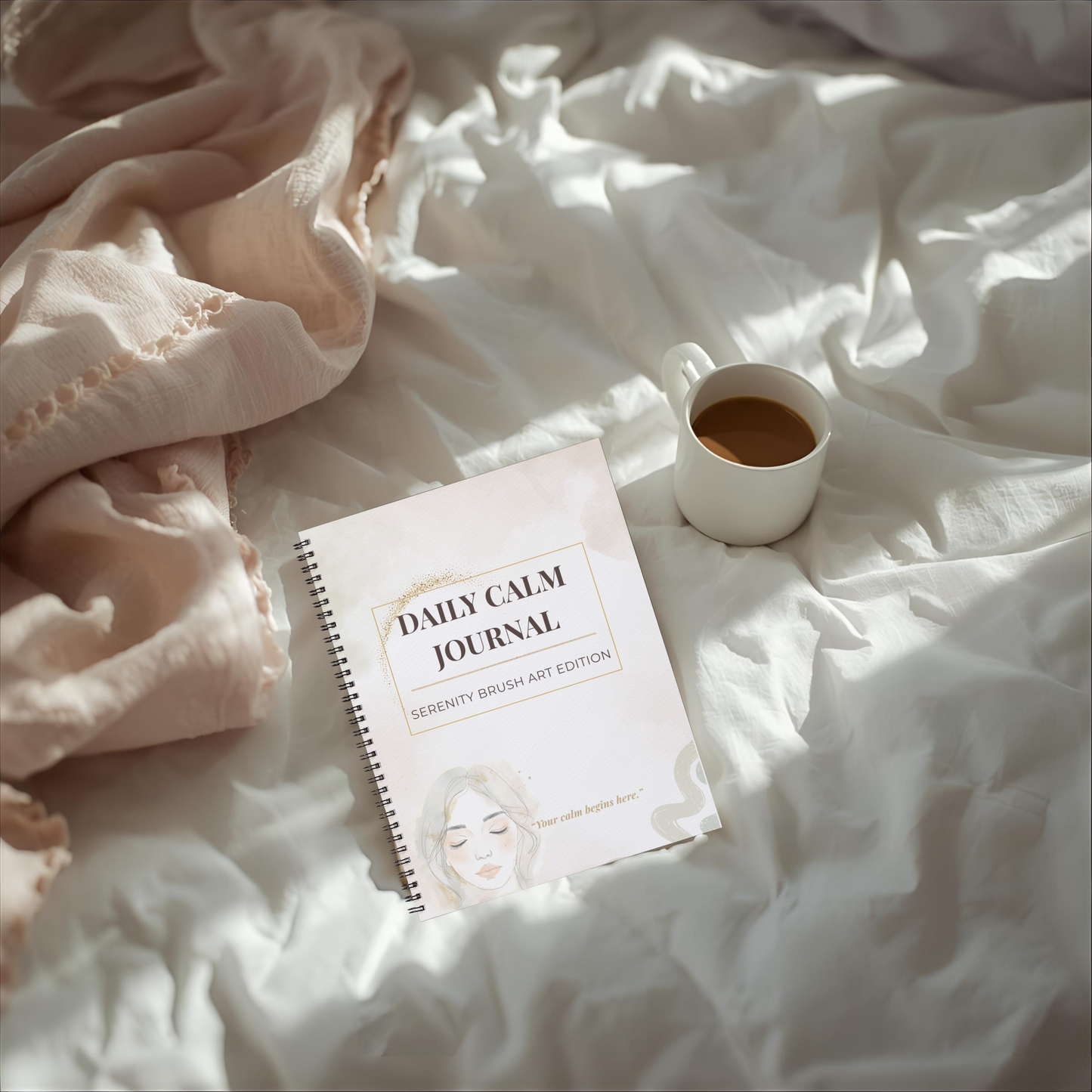 Daily Calm Journal — 30-Day Guided Workbook (Digital Download + Wire-O Print Edition) - LunarHeartCo