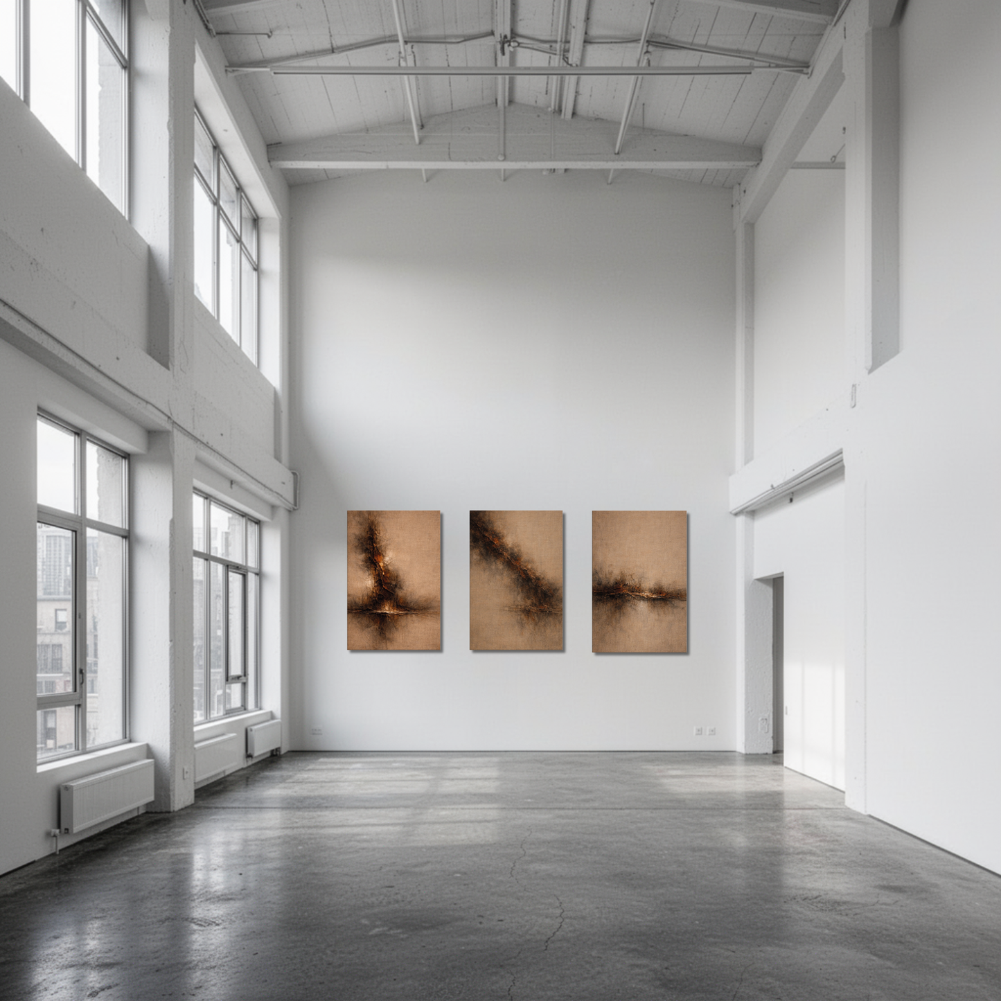 STRATA — Structural Triptych (I, II, III) Canvas, 4cm Gallery Depth - LunarHeartCo