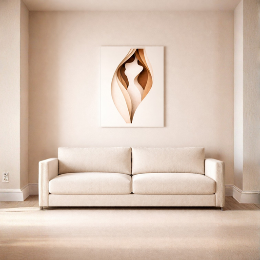 LunarHeartCo BODY CUT II study print wall art featuring abstract design on a white background.