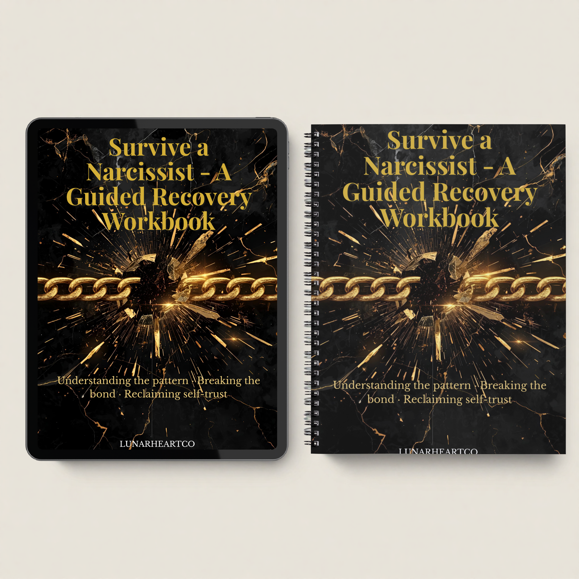 Survive a Narcissist — A Guided Recovery Workbook for Self-Trust, Boundaries & Emotional Freedom - LunarHeartCo