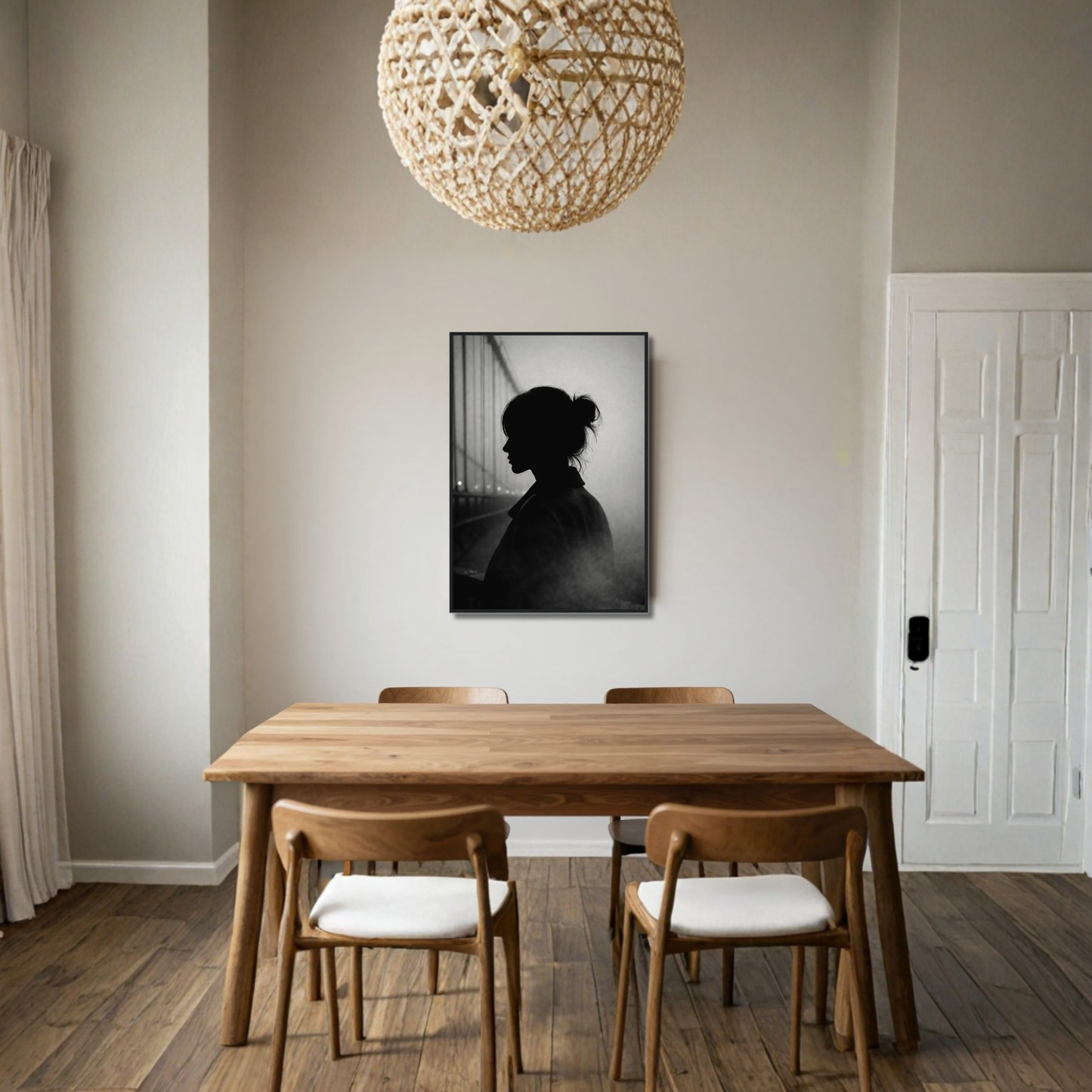 Framed LunarHeartCo Control editorial fine art print with modern abstract design on high-quality paper.