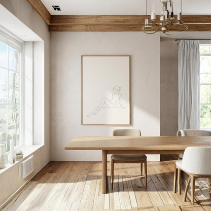 LunarHeartCo LINE STUDY I study print wall art featuring minimalist black and white design for modern interior decor