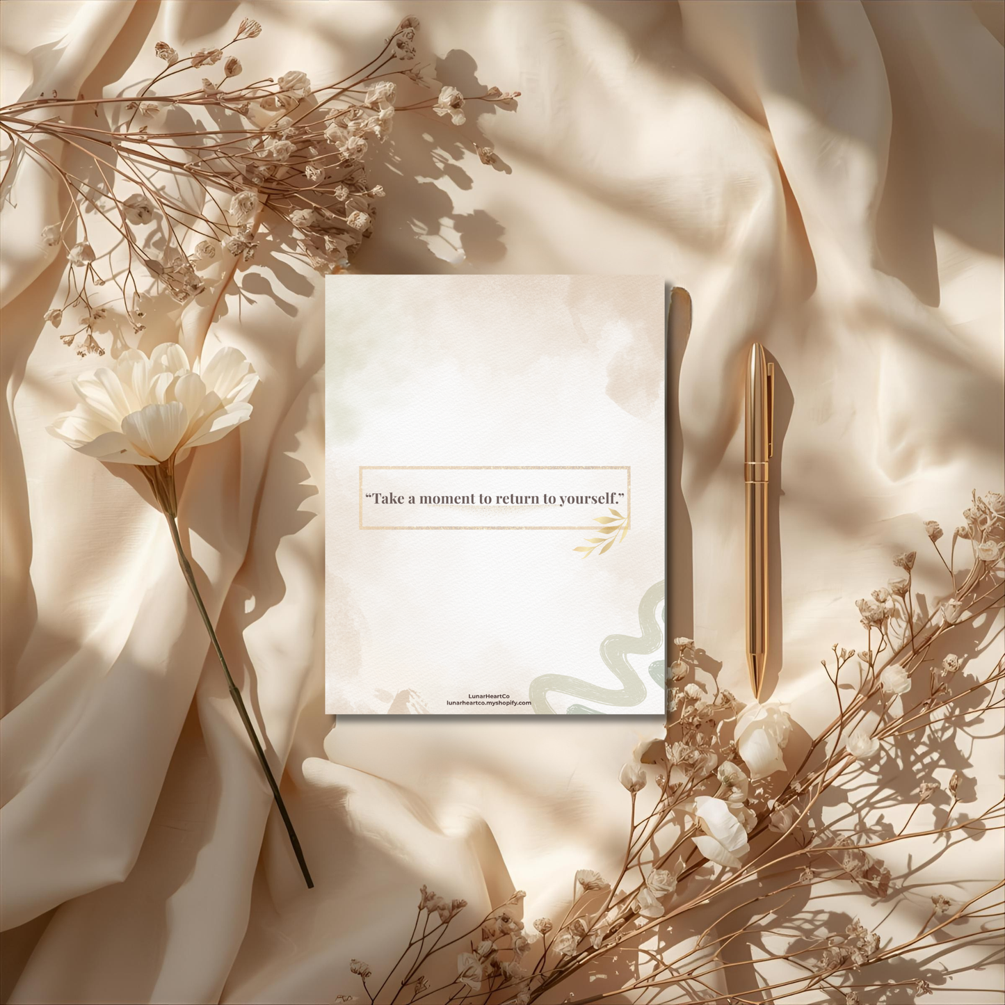 Daily Calm Journal — 30-Day Guided Workbook (Digital Download + Wire-O Print Edition) - LunarHeartCo