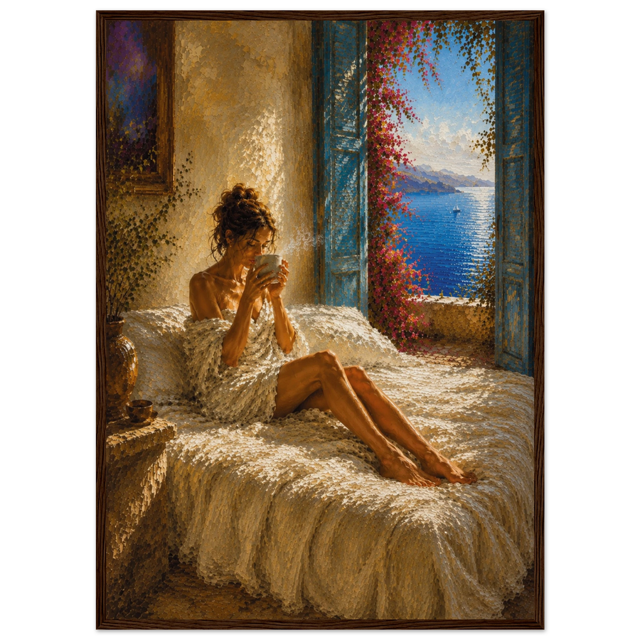 Dark wood frame