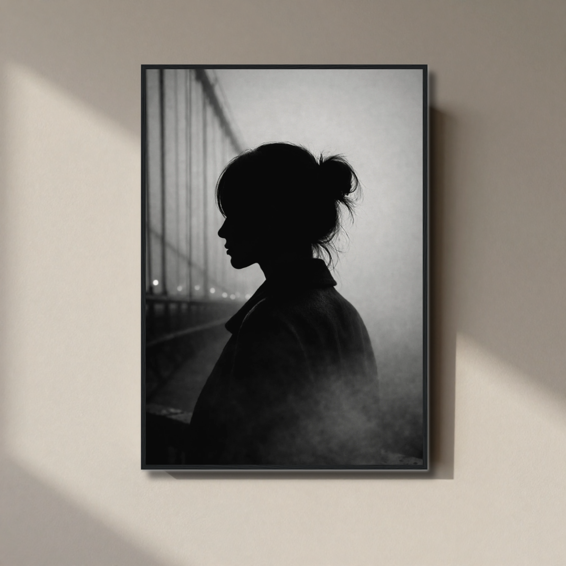 Framed Control editorial fine art print by LunarHeartCo, showcasing abstract artwork in a sleek black frame.