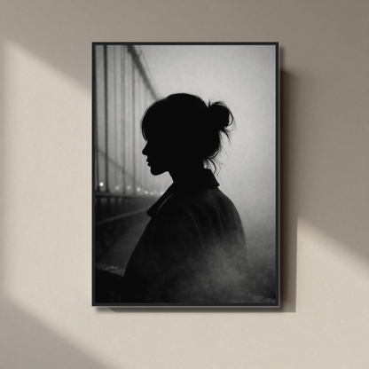 Framed Control editorial fine art print by LunarHeartCo, showcasing abstract artwork in a sleek black frame.