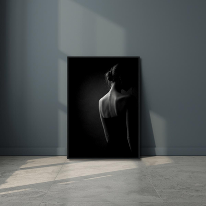 Framed Muse V withdrawal fine art print by LunarHeartCo, featuring abstract editorial artwork on wall art display.