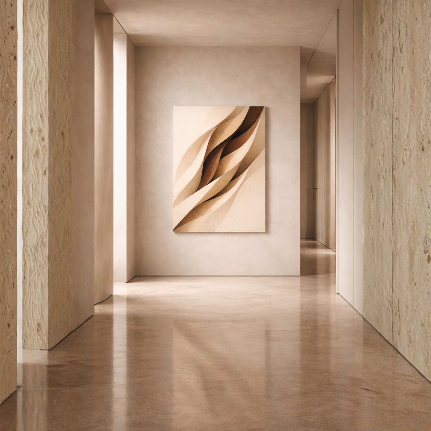 LunarHeartCo internal structure fine art print wall art featuring intricate abstract geometric patterns in muted tones.