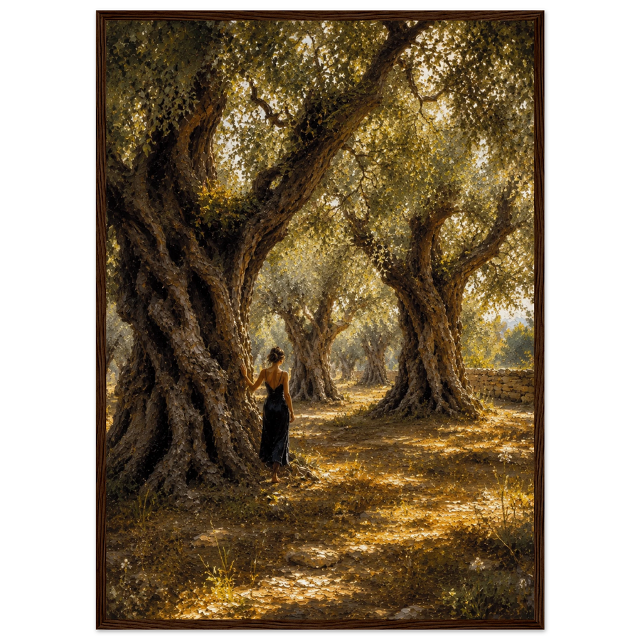 Dark wood frame