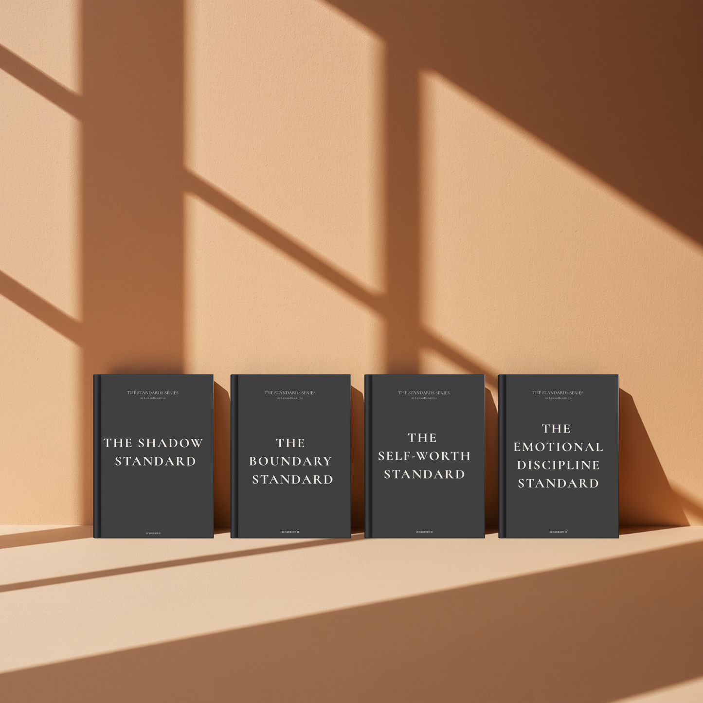 LunarHeartCo Standards Series Core Collection workbook with perfect bound binding, featuring a clean cover design and internal pages.