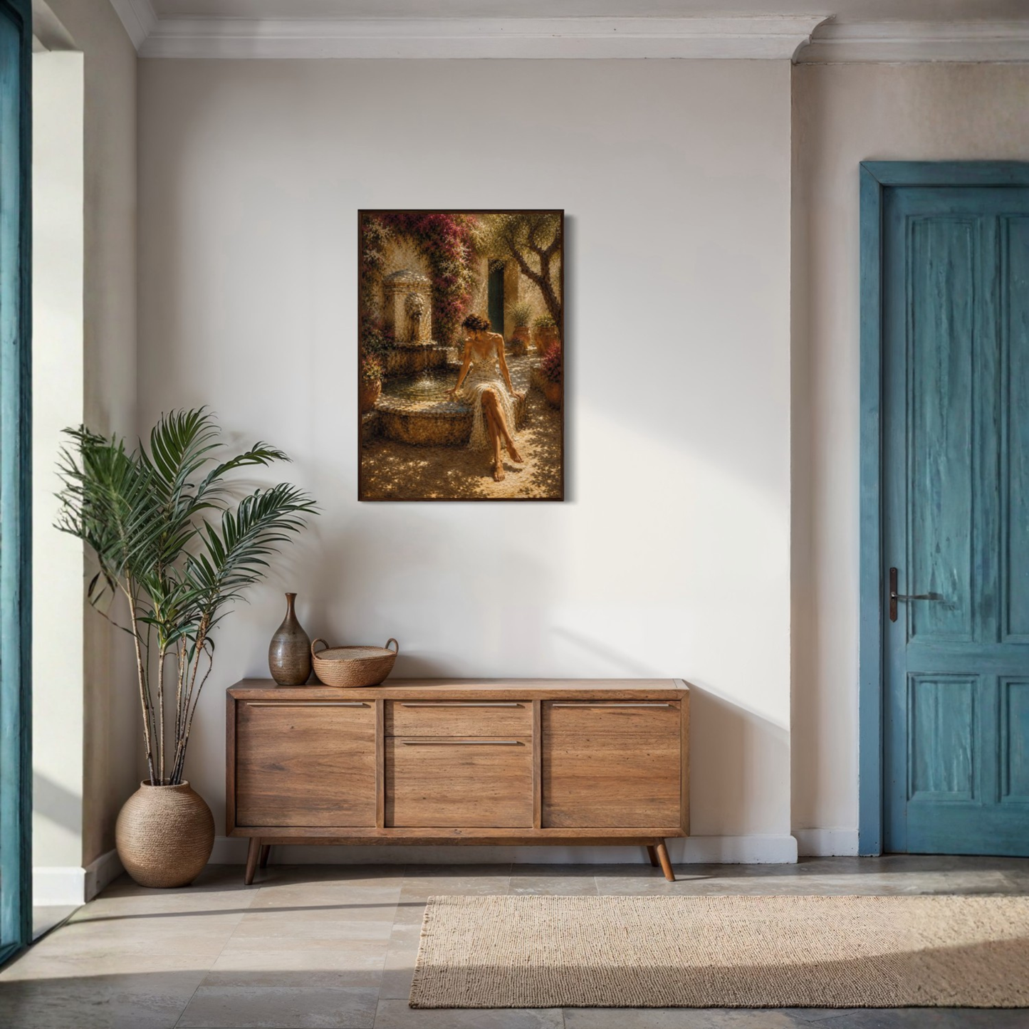 MEDITERRANEAN STUDIES — The Fountain, Framed Art Print