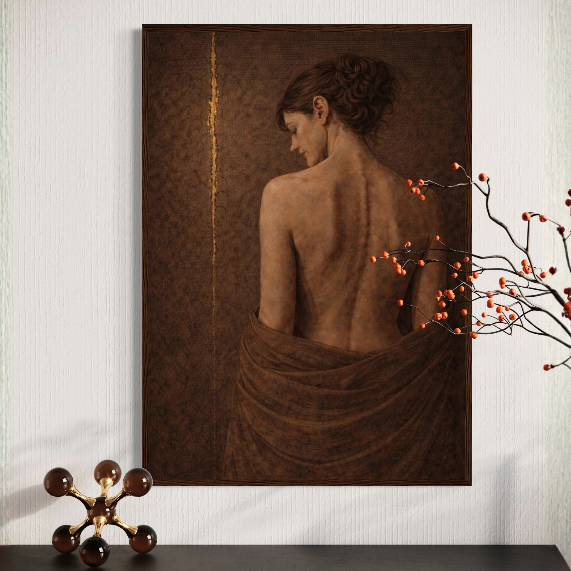 Fault Line II — Tension framed art by LunarHeartCo featuring abstract, textured design in a sleek frame.