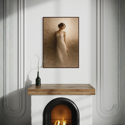 Framed art print titled "Threshold II — Passage" by LunarHeartCo, featuring abstract, colorful geometric shapes on a white background.