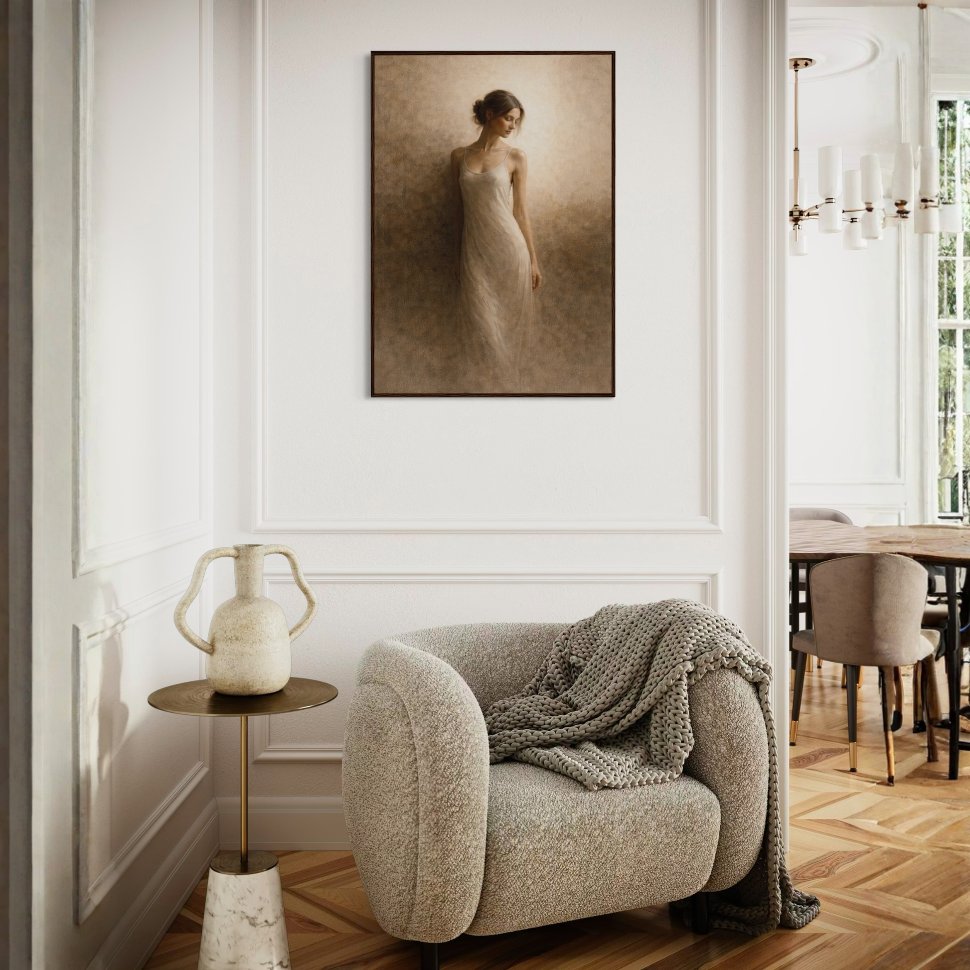 LunarHeartCo Threshold II Passage framed art print featuring abstract design in a sleek black frame on a white background.