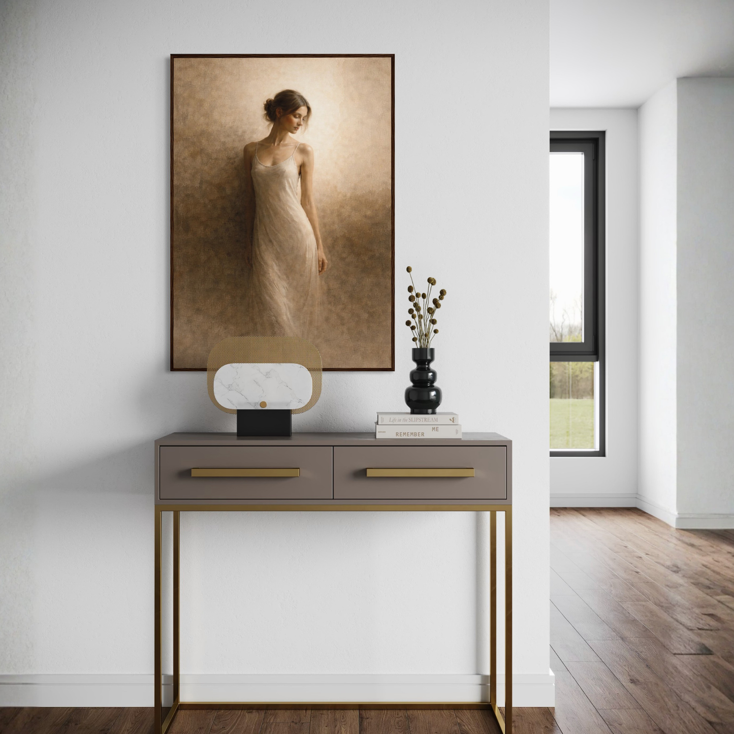 LunarHeartCo Threshold II Passage framed art print featuring abstract design in a sleek frame on a white background