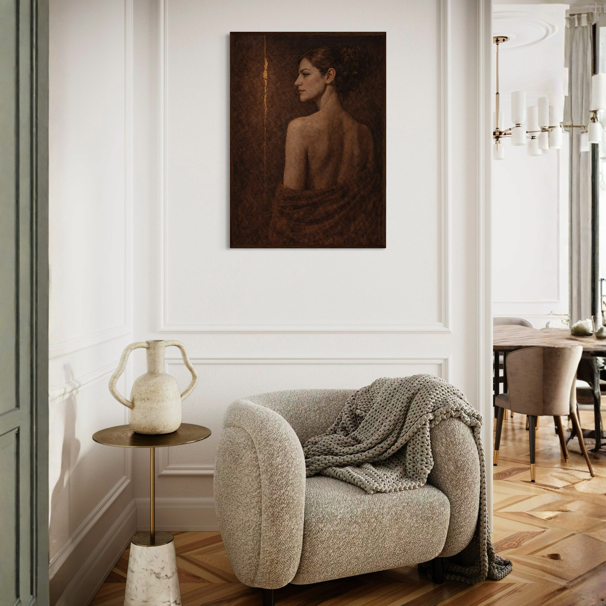 Framed Fault Line III — Integration art print by LunarHeartCo showing abstract, textured artwork in a modern frame.