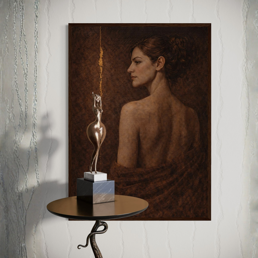 Framed Fault Line III Integration artwork by LunarHeartCo showcasing abstract, textured design in a sleek frame.