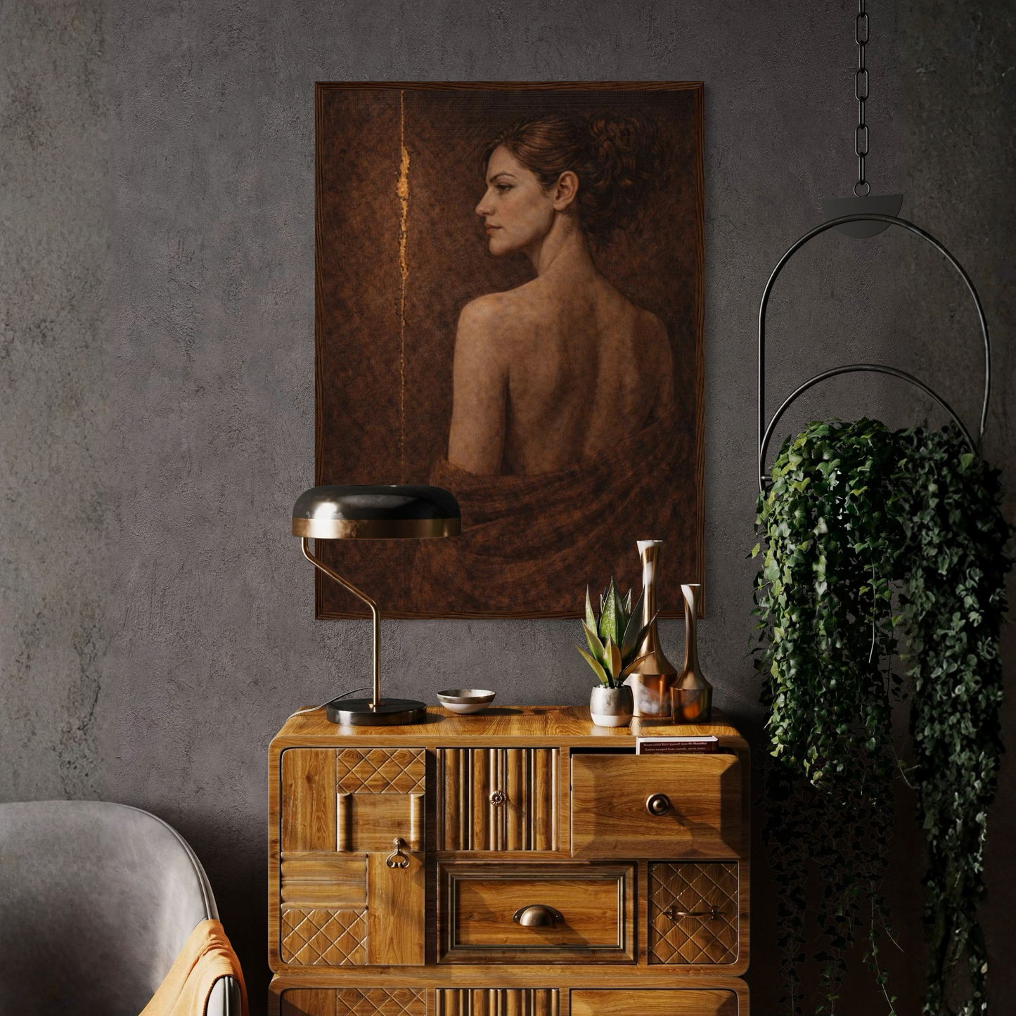 Framed Fault Line III — Integration art by LunarHeartCo, featuring abstract, geometric design in a sleek frame for modern decor.