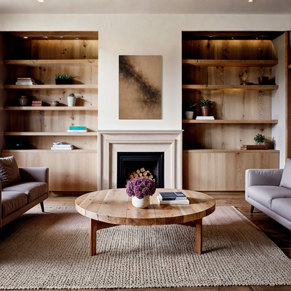 Diagonal shear canvas art piece from LunarHeartCo's STRATA II collection featuring abstract geometric patterns.
